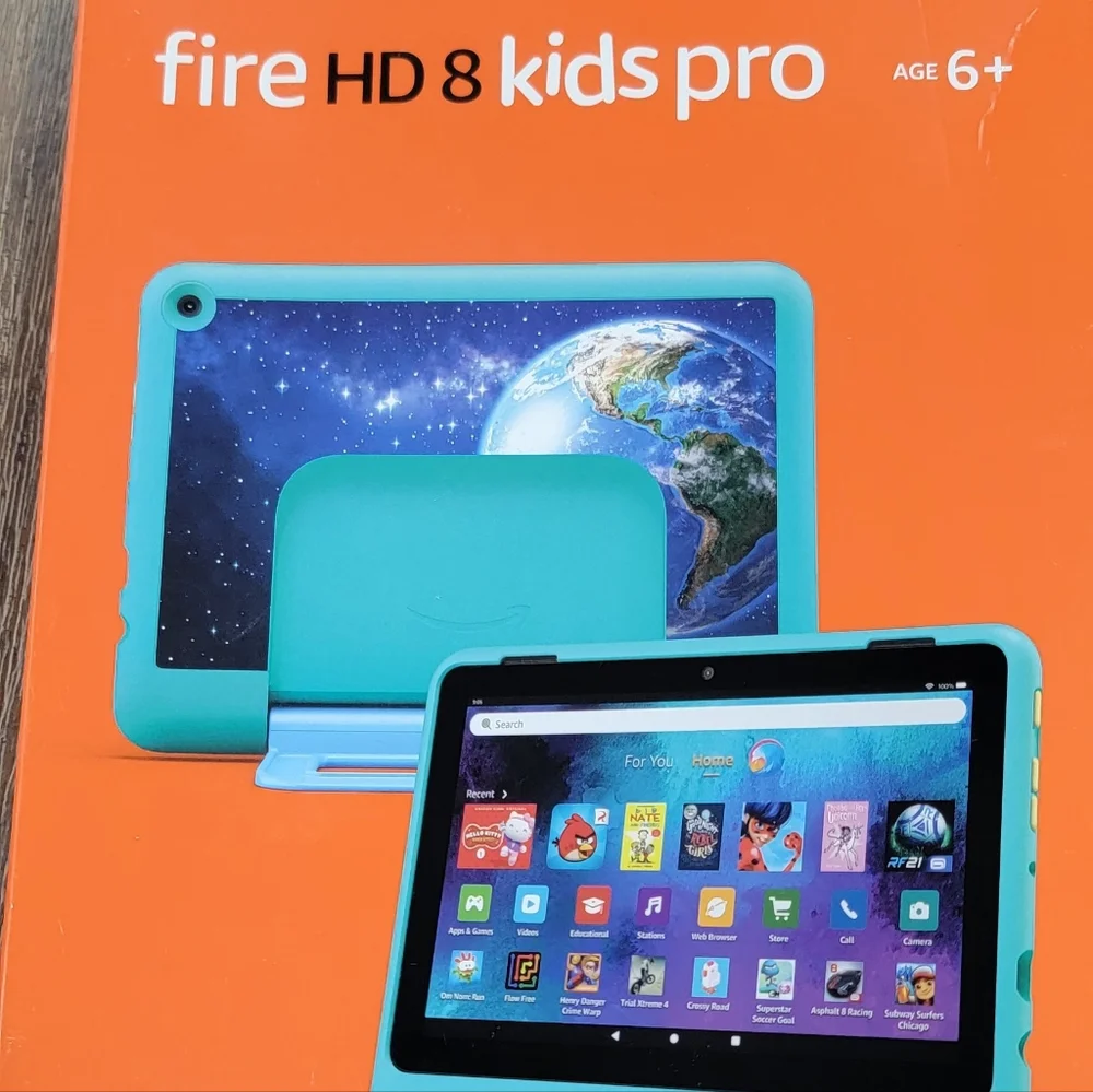 Amazon Black Fire HD 8 Kids Pro Tablet - Teal